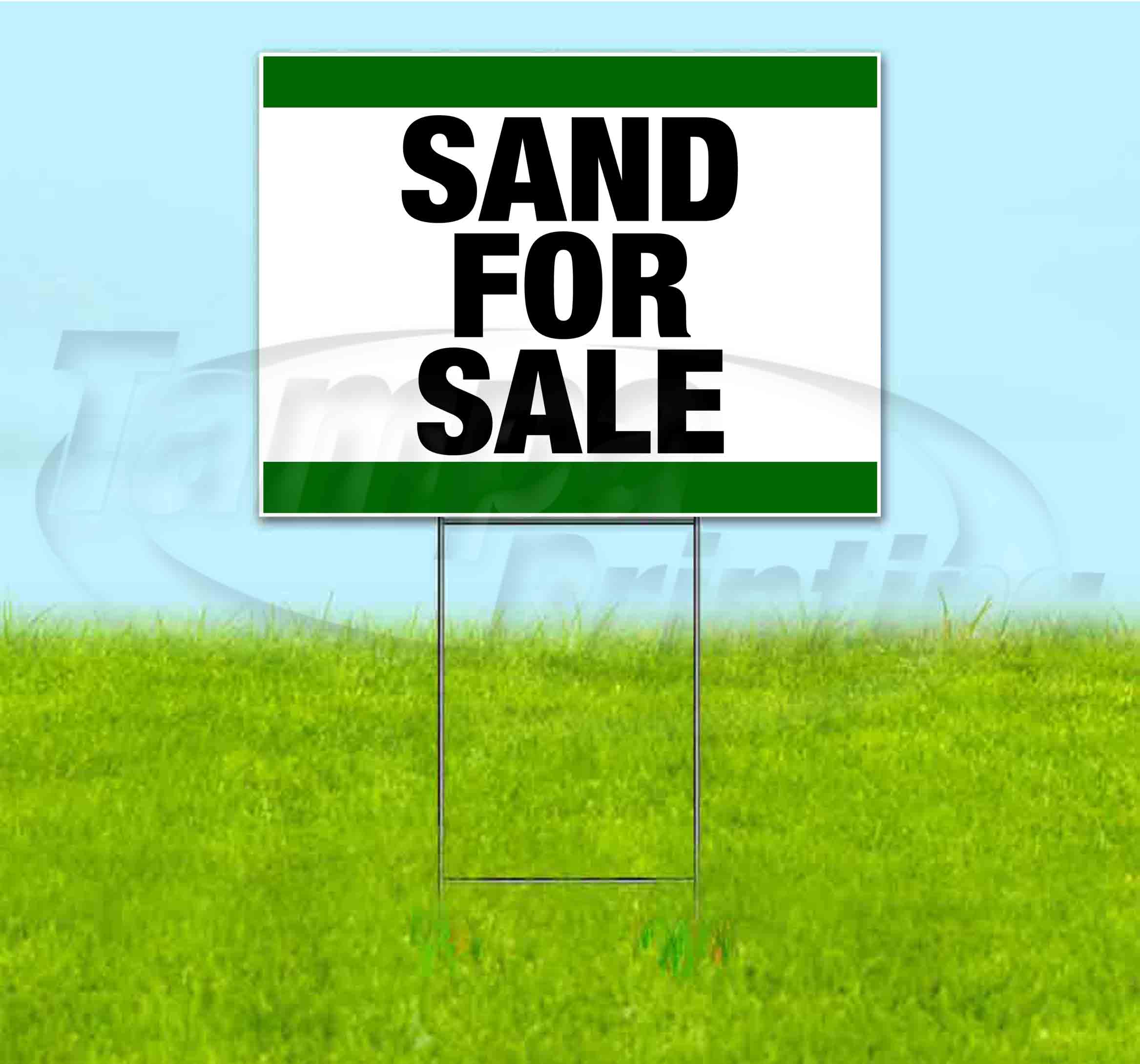 Sand For Sale (18" x 24") Yard Sign, Includes Metal Step Stake