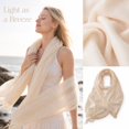 thumbnail image 4 of Lumtrix Fall Winter Scarf Solid Color Tassel Shawl Soft Lofty Feel 76.77 in Unisex Scarf Wrap I One Size, 4 of 5