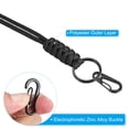 thumbnail image 4 of Uxcell 20" Paracord Lanyard Necklace Keyring Clasp Strap Badge Holder, Black 2 Pack, 4 of 5