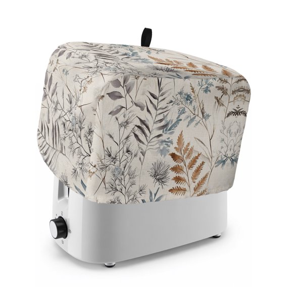 Toaster Cover 2 Slice, Farmhouse Leaves Dustproof Bakeware Oven Protector with Top Hook, Pastoral Vintage Flowers Botanical Waterproof Small Kitchen Appliance Toasters Dust Cover, 12"x7.5"x8"