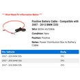 thumbnail image 2 of Positive Battery Cable - Compatible with 2007 - 2013 BMW 335i 2008 2009 2010 2011 2012, 2 of 2