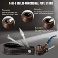 thumbnail image 3 of Ebony Pipe Set with Leather Travel Pipe Pouch, Wood Pipe with Replaceable Pipe Stem, 4-in-1 Pipe Stand Tool, Pipe Filters and Pipe Accessories for Pipe Lovers, 3 of 5