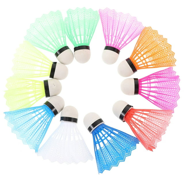 OULII 20pcs Plastic Badminton Shuttlecocks Assorted Color for Amateurs Sports