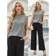 thumbnail image 6 of Arach&Cloz Women's Wool Blend Mock Neck Sweaters Vest Business Casual Trendy Tops Fall Outfits 2025, 6 of 6