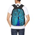 thumbnail image 4 of Fotbe Beautiful Blue Peacock Mochila para Hombre y Mujer - Tela Oxford 600D Resistente - Mochila Impermeable de Gran Capacidad para Escuela, Viajes y Senderismo, 4 of 6