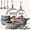 Gray, variant on Carote 25 Pcs Nonstick Cookware Sets, Pots and Pans Set with Detachable Handles, Oven Safe, Induction Cookware, Stackable Kitchen Cooking Set, Blue