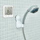 thumbnail image 2 of Reloj de baño, alarma digital LCD con reloj de ducha táctil a prueba de agua, humedad de temperatura, temporizador de cuenta regresiva, 3 métodos de montaje, alimentado por batería (blanco) Adepaton YQ-0111, 2 of 7