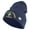 Navy, variant on U.S. Army 4th Infantry Division Logo Embroidered 12 Inch Solid Knit Cuff Long Beanie Made in USA - Black OSFM