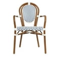 thumbnail image 6 of Flash Furniture Aluminum Indoor Stacking Chair with Arms, White and Navy, 6 of 14