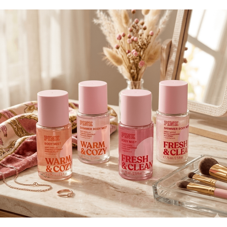 Victoria's Secret PINK 4 Piece Sparkle & Scent Shimmer Fragrance