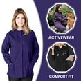 thumbnail image 5 of Women's Warm Up Medical Scrub Jacket (Purple, Medium), 5 of 7