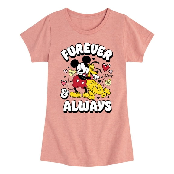 Disney - Furever And Always - Toddler & Youth Girls Short Sleeve Graphic T-Shirt