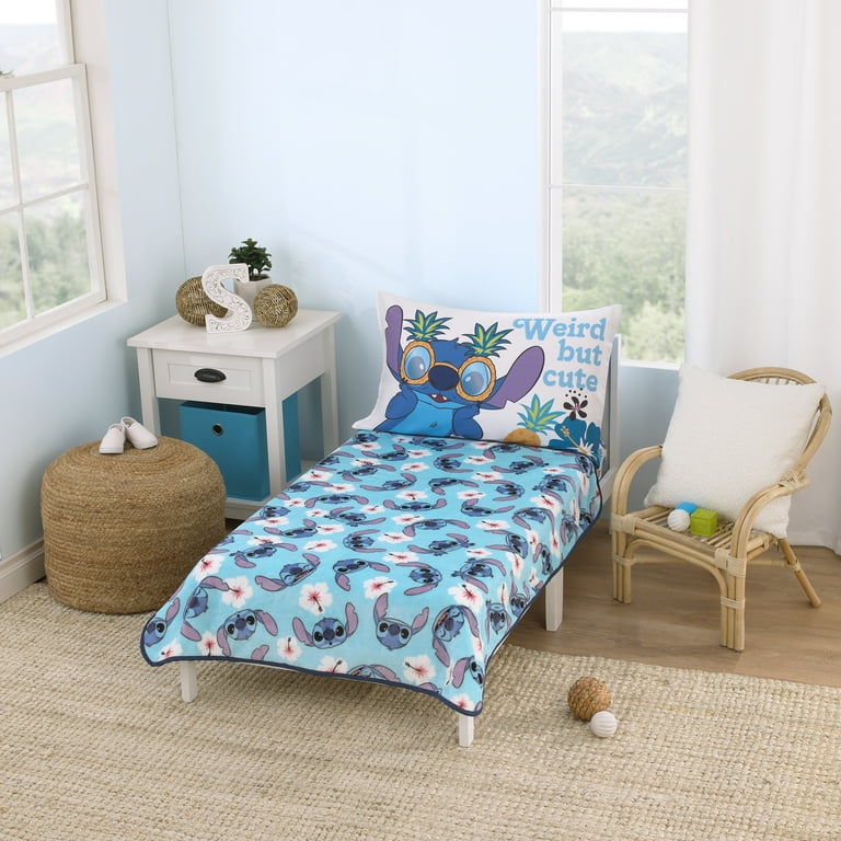 Disney Stitch 5-Pc Toddler Bed Set Comforter, Fitted Sheet, Top