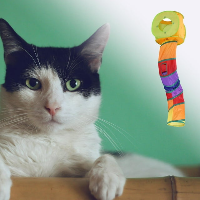 Casa de Jaula Interactiva para Gatos Yinane Juguete de Tubo con Ventana