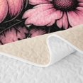 thumbnail image 5 of Homewish Halloween Floral Ghost Quilt Full for Girls, Pink Cat Pumpkin Bat Full Bedspread Sets, Beige Pink Black, 3-Piece 1 Bedspread and 2 Pillowcases, 5 of 7