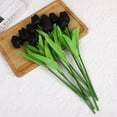 thumbnail image 3 of Zhuge 15-Piece 13.6" White Artificial Silk Tulips, Easter, Wedding & Home Decor, Black, 3 of 4