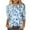 D-Light Blue, variant on GERsome Women's Casual 3/4 Sleeve T-Shirts Round Neck Cute Tunic Summer Tops Basic Tees Fall Blouses Loose Fit Pullover