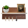 thumbnail image 1 of Portallaves De Pared Perchero Organizador Moderno Decoración Color Nogal, 1 of 5