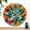 Orange, variant on Orange Dahlia Flower Wall Clock Silent Non Ticking Wooden Wall Clocks Battery Operated 10 Inch Round Wall Decor for Bathroom Kitchen Bedroom