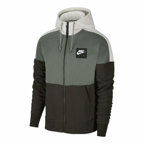 Nike Air Fleece Men's Full Zip Hoodie Stucco-Sequoia-White 886044-004 - Walmart.com