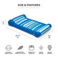 thumbnail image 4 of Big Joe Kona Hammock No Inflation Needed Pool Lounger with Headrest, Blurred Blue Double Sided Mesh, Quick Draining Fabric, 4 feet Big, 4 of 9