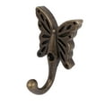 thumbnail image 1 of Perchero de pared en forma de mariposa para ropa, sombreros y baño, tono bronce, 1 of 3