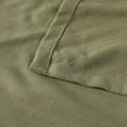 thumbnail image 6 of BNM Modern Cotton Textured Striped Woven Blanket, King, Sage, 6 of 12