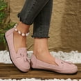 thumbnail image 7 of LOVZFMLL Women's Penny Loafers Slip On Flat Shoes for Business Casual Work Comfortable Dress Flats Round Toe Bow Knot Pink 9, 7 of 7