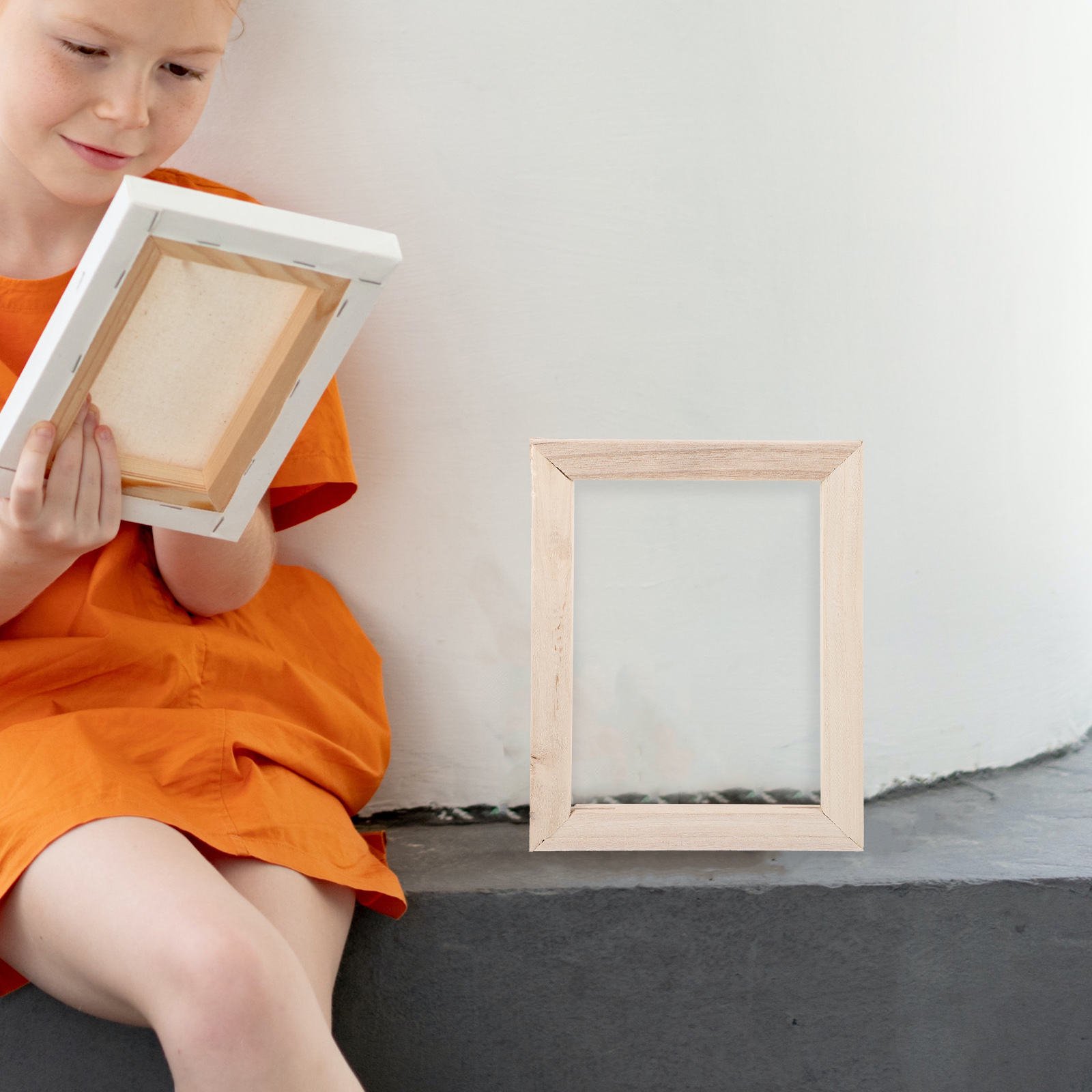 ELAYARD 4Pcs Wooden Painting Frames Portable Canvas Frames for Oil Painting