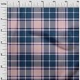 thumbnail image 3 of oneOone Cotton Silk Dark Blue Fabric Check Plaid Craft Projects Decor Fabric Printed By The Yard 42 Inch Wide, 3 of 5