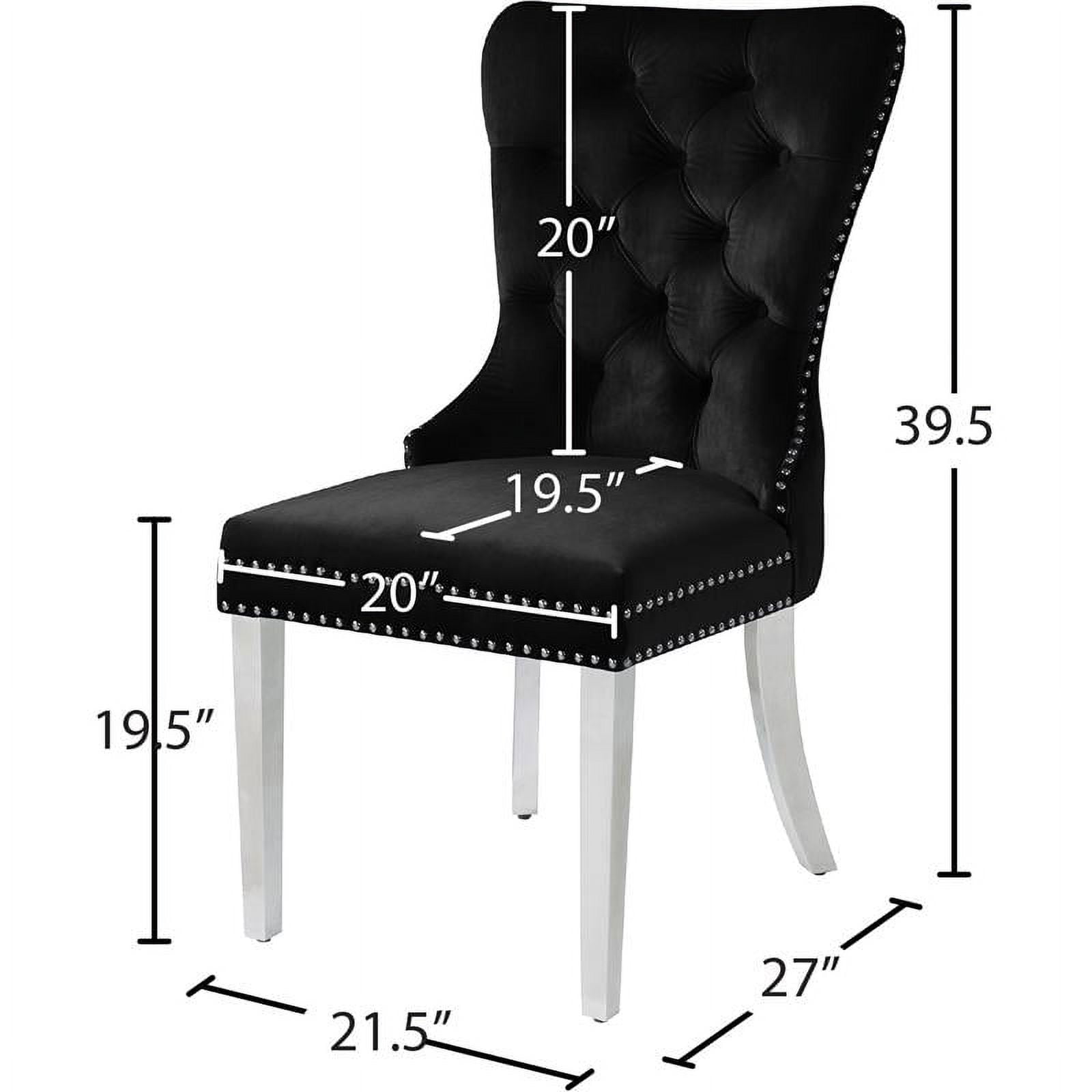 Carmen black 2024 velvet dining chair