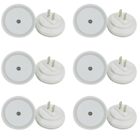 

KAGAYD LED Night Light Lamp With Smart Sensor Dusk To Dawn Sensor Daylight White Or Yellow 0.5W Plug In 6 Pack