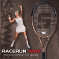 thumbnail image 3 of SALYWEE RaceRun Max Pro Tennis Racket - Composite Carbon Fiber, Sparkling Finish, Pre-Strung 55lbs, Lightweight 295±5g, 102sq.in., 3 of 12