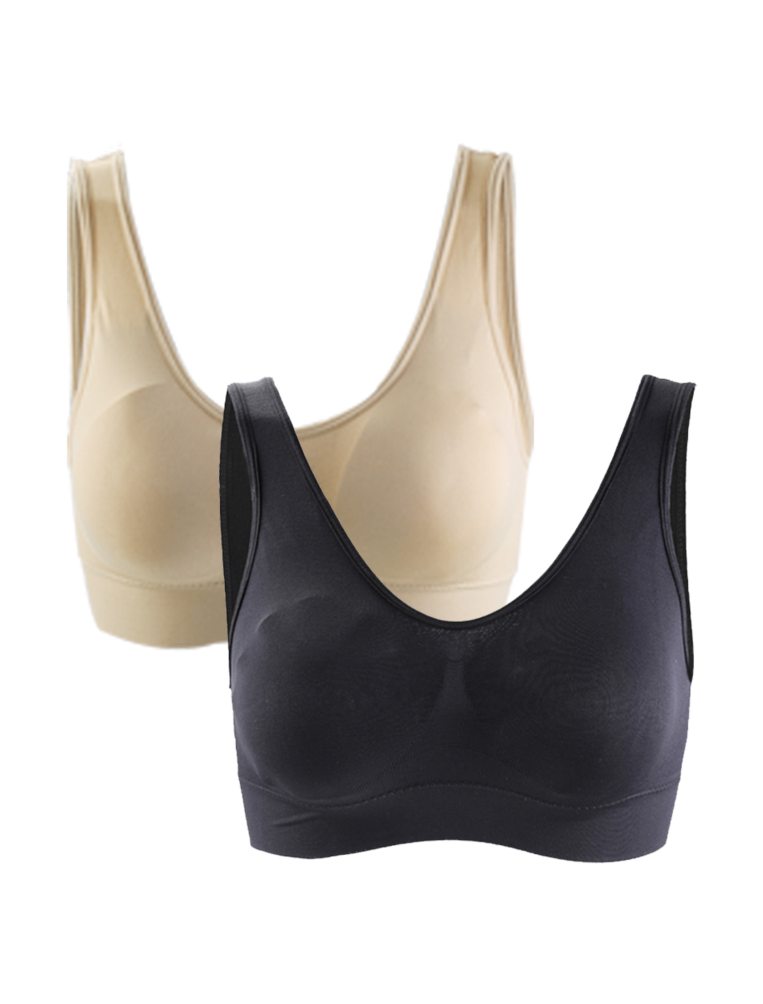 Women Seamless Middle Impact Pocket Pullover Sport Bra XL fit 34A/B