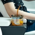 thumbnail image 2 of 13 oz Tumbler Water Glass, Water Bottle with Straw and Dustproof Lid, Coffee Ice Cup Double Wall Insulated Glass Cup (Amber-2Pack), 2 of 11