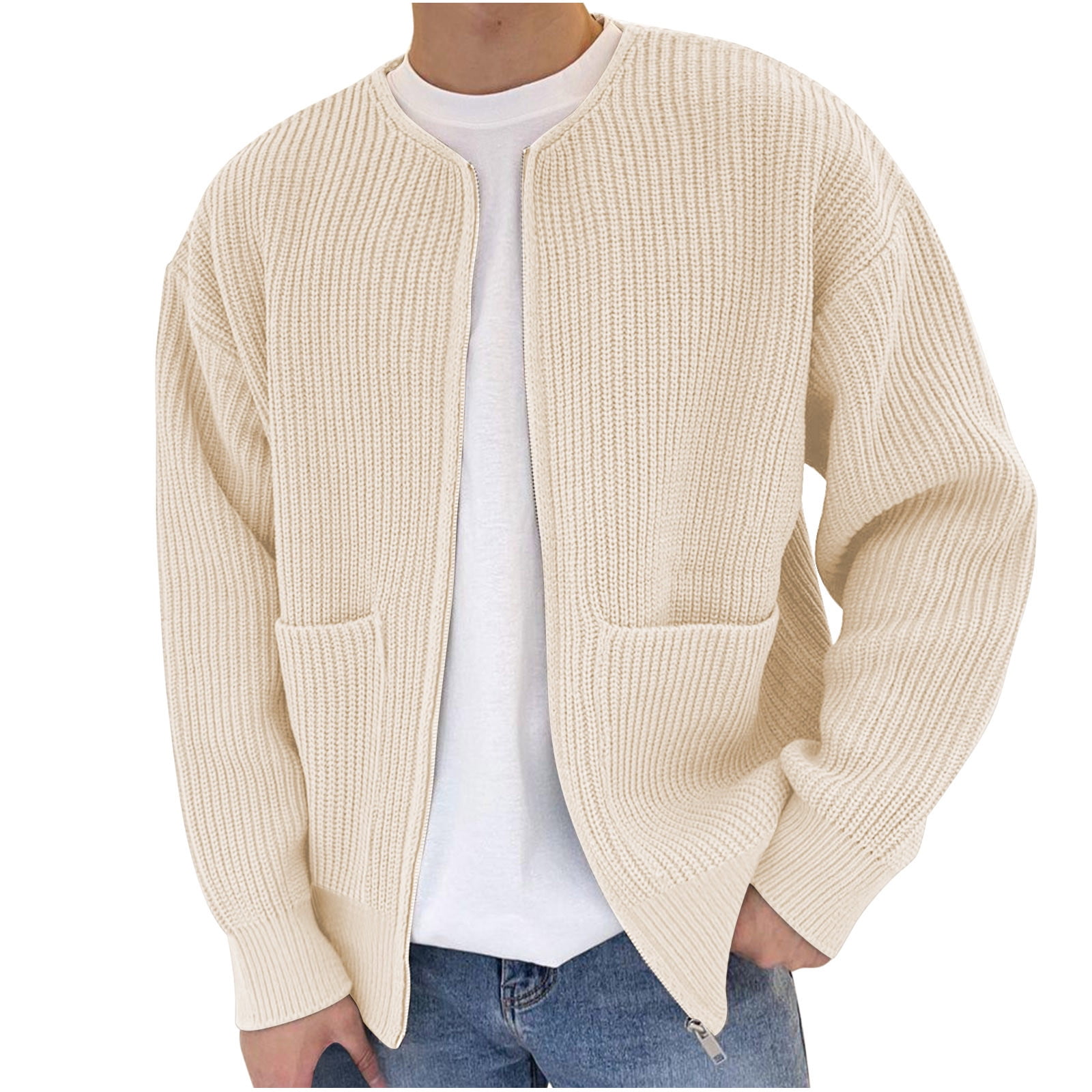 ジャケット・アウター RERACS25ss THE JACKET CARDIGAN FEELING Xysaqa Men's Classic Soft Knitted Cardigan Sweaters Zip Up