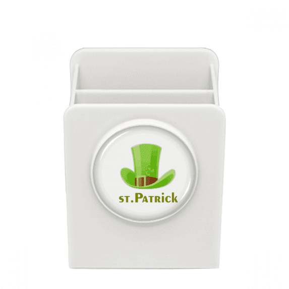 Irish Holy Patrick Day Protect Desk Pencil Holder Cup Pen Organizer
