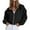 Black Sweatshirts & Hoodies, variant on BSDJILFG Cropped Sweatshirts for Women Full Zip Up Hoodie Athletic Casual Y2K Juniors Jackets