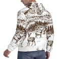 thumbnail image 6 of Naloa Woodland Forest With Deers Men's Casual Hooded Collar Drawstring Hoodies Pullover Sweatshirts Casual Long Sleeve Shirts-4X-Large, 6 of 7