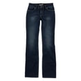 thumbnail image 4 of Wrangler Women's Retro Dark Wash Mid Rise Mae Alexis Stretch Bootcut Jeans - 112321491 11W x 36L, 4 of 5
