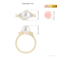 thumbnail image 5 of Angara South Sea Cultured Pearl Bypass Ring with Diamond Trio in 14K Yellow Gold for Women | June Birthstone Jewelry for Her, 5 of 8