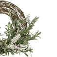thumbnail image 4 of Northlight Artificial Christmas Twig Wreath with Frosted Foliage and Berries, 24-Inch, Unlit, 4 of 4