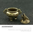 thumbnail image 2 of Golden Brass Dragon Head Incense Burner for Decor Small Size, 2 of 6
