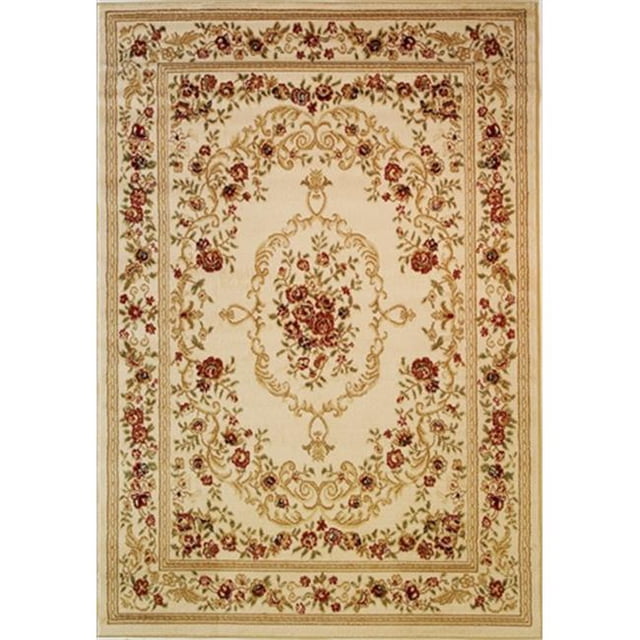 Infinity Home 18327 Dulcet Versailles 7 Pi 10 Po x 9 Pi 10 Po Tapis Rectangulaire Ivoire