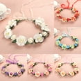 thumbnail image 2 of Soumake Flower Headband Nice Looking Adjustable Artificial Women Girl Flower Wreath Crown for Wedding, 2 of 5