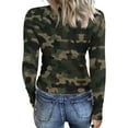 thumbnail image 4 of Women Long Sleeve Crewneck Rib Knit Slim Fit Ribbed Shirts Fall Casual T-Shirt Workout Tees, 4 of 5