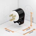 thumbnail image 4 of Enchufe Vellcon NEMA 5-15P 15A 125V negro de 90 grados, 4 of 9