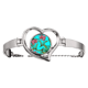 thumbnail image 1 of Flor planta hoja azul cielo feliz Pulsera pulsera de joyería en forma de corazón Unbranded M, 1 of 3