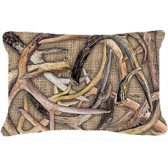 Deer Horns Indoor & Outdoor Fabric Decorative Pillow