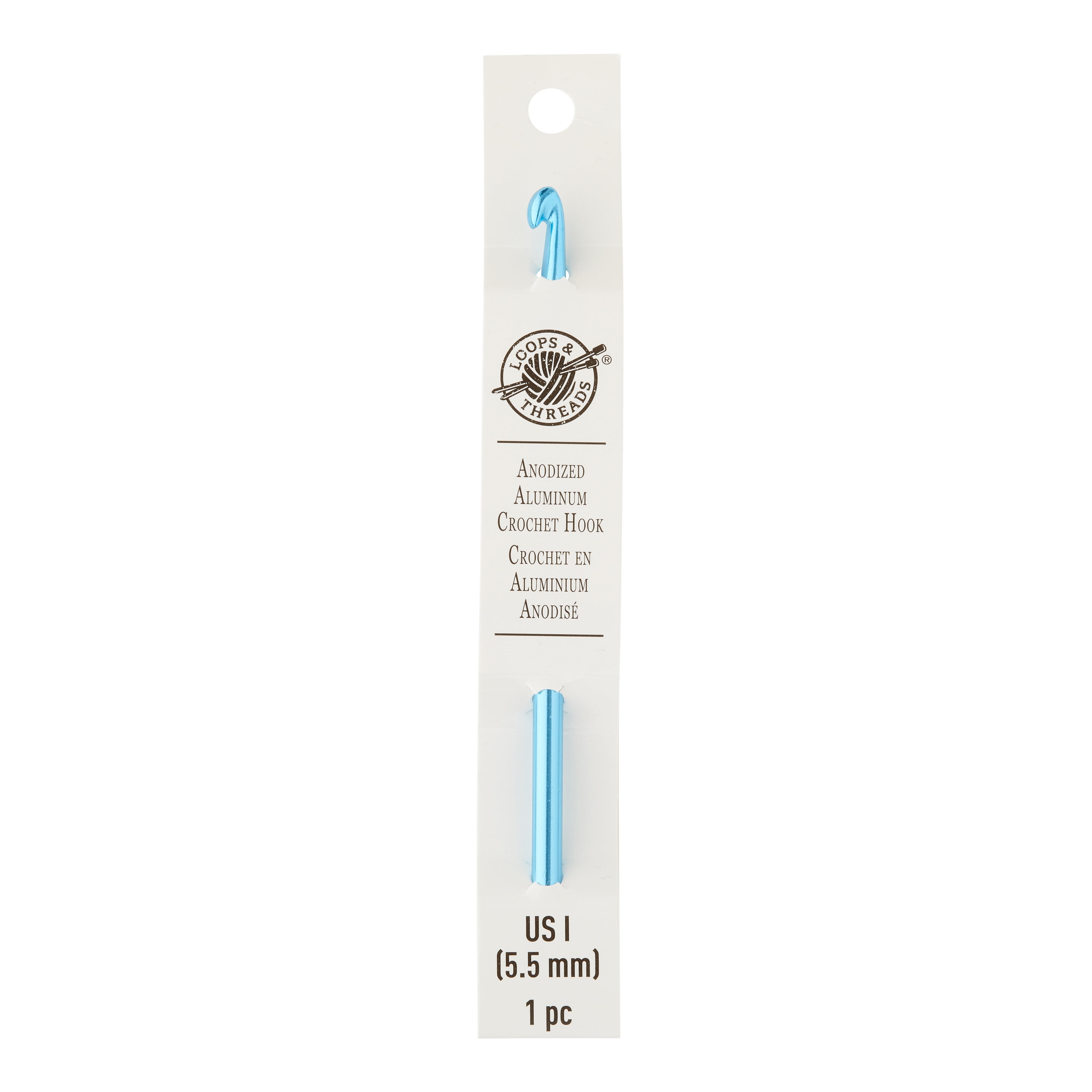 Loops & Threads Anodized Aluminum Crochet Hook - I / 5.5 mm Crochet Hook for Yarn - 24 Pack